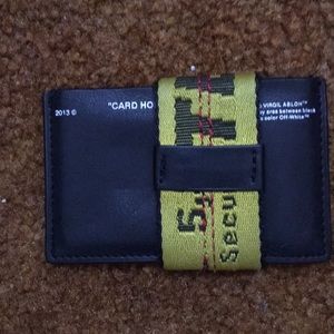 Off white card holder